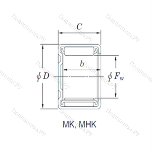 Подшипник игольчатый радиальный MK 961