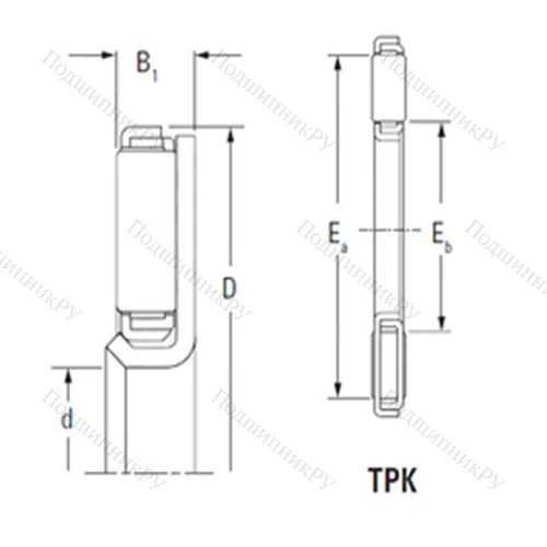 Подшипник игольчатый упорный TPK 3046L-3 от производителя  KOYO