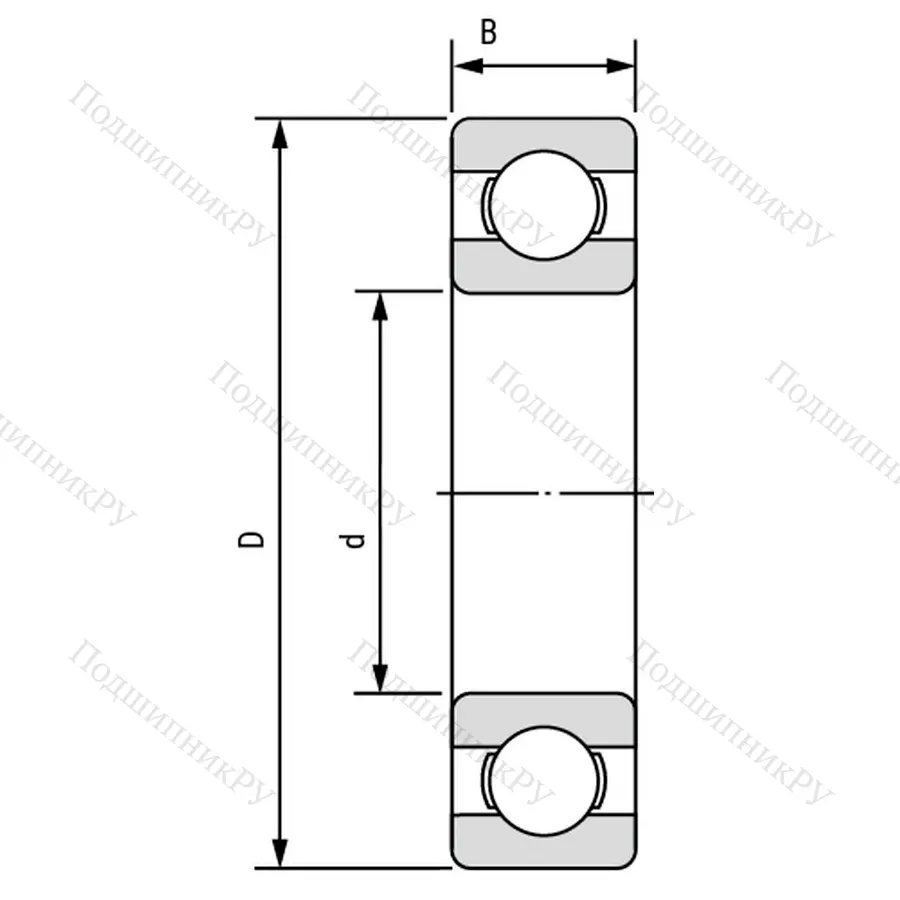 Подшипник  36 (636) размер 6x22x7