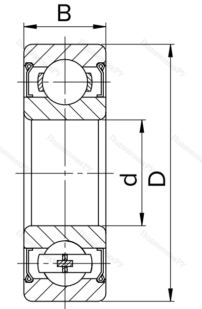 Миниатюрный шариковый подшипник 80024 T (624 ZZT) в Казани