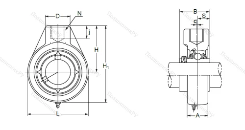 Подшипниковый узел UCHB 207 (UCHA 207) в Казани