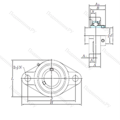 Подшипниковый узел шариковый радиальный UCFL 315-48 от производителя  KOYO