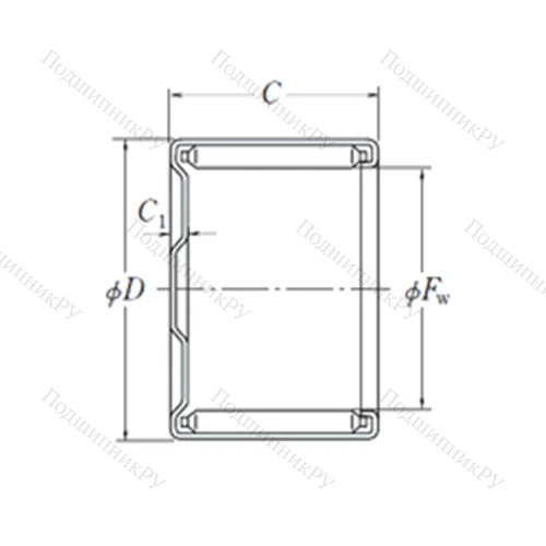 Подшипник игольчатый радиальный MF-2212 от производителя  NSK