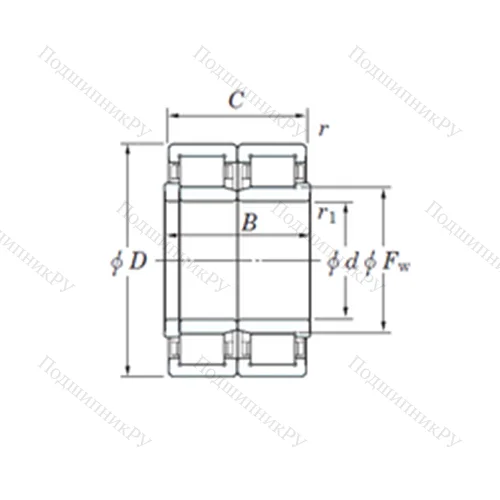 Подшипник роликовый радиальный 26NJ/NJP 2580
