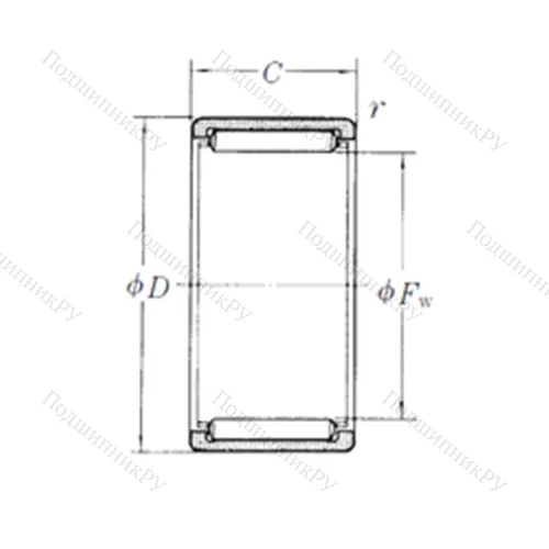 Подшипник игольчатый радиальный RLM 435330-1 от производителя  NSK