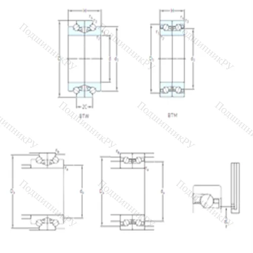 Подшипник шариковый радиально-упорный спаренный BTM 70 BTN 9/HCP 4CDB от производителя  SKF