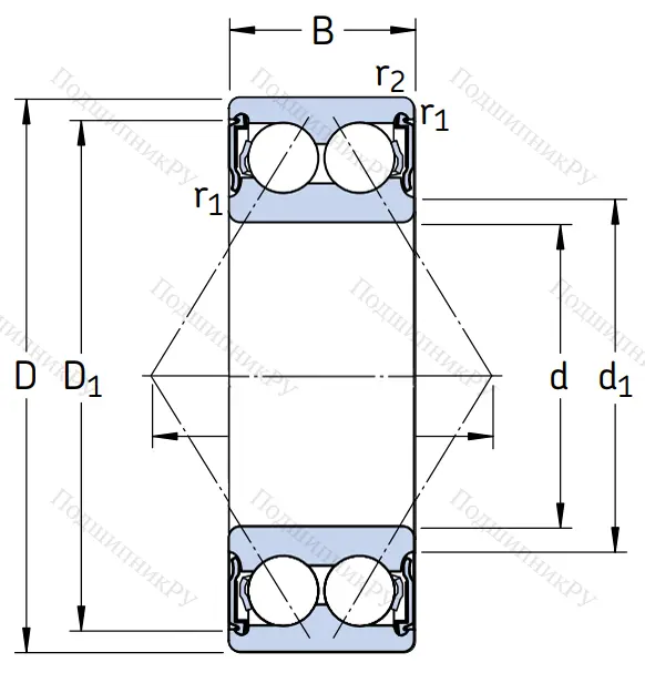 Двухрядный шариковый подшипник 3209 A 2RS 1TN 9/MT 33 от производителя  SKF