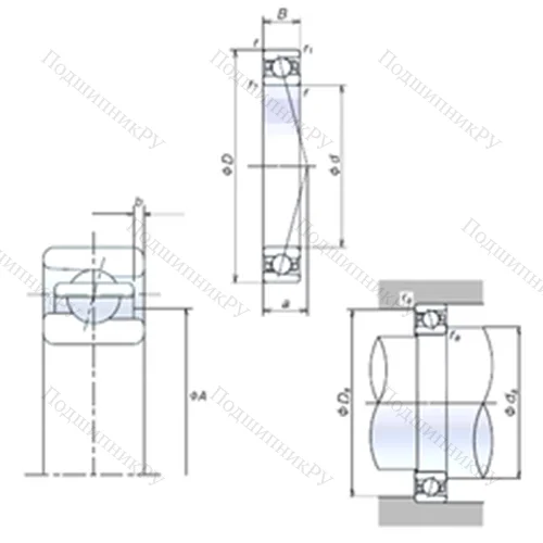 Подшипник шариковый радиально-упорный 65BNR 10X
