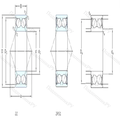 Подшипник шариковый радиально-упорный 3203A-2RS 1 от производителя  SKF