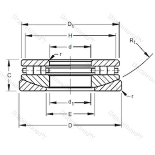 Подшипник роликовый упорный 100TPS 143 от производителя  TIMKEN
