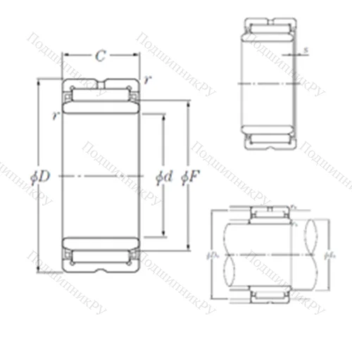 Подшипник игольчатый радиальный NK 14/20R+IR 10?14?20 от производителя  NTN