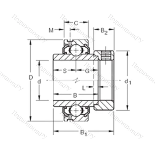 Подшипник шариковый радиальный G 1015KLL