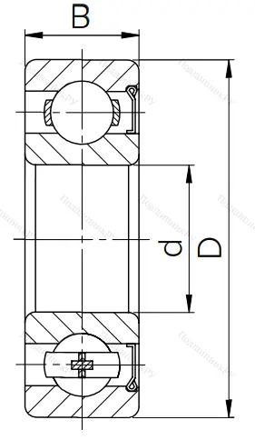 Шариковый однорядный подшипник 60311 (6311 Z) в Казани