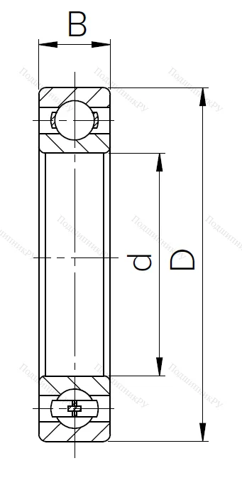 Шариковый однорядный подшипник 308 (6308) в Казани