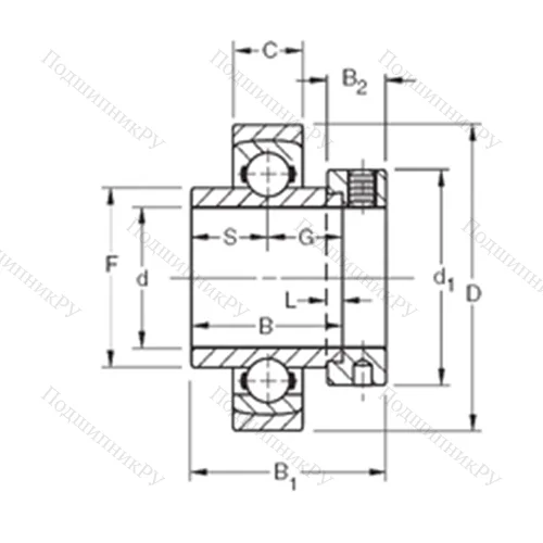 Подшипник шариковый радиальный SMN 207KS