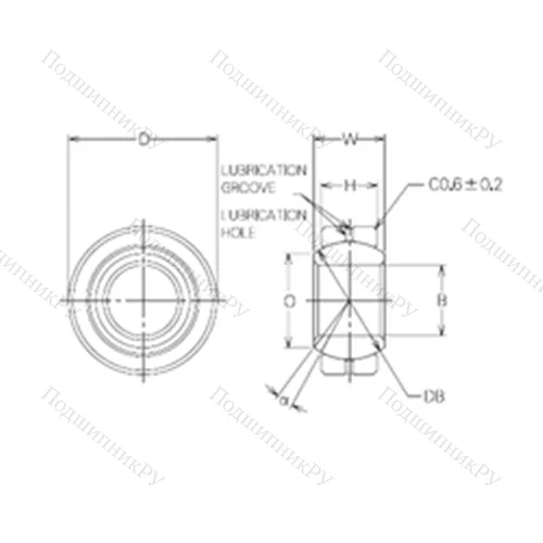 Подшипник скольжения сферический MBG 3CR от производителя  NMB