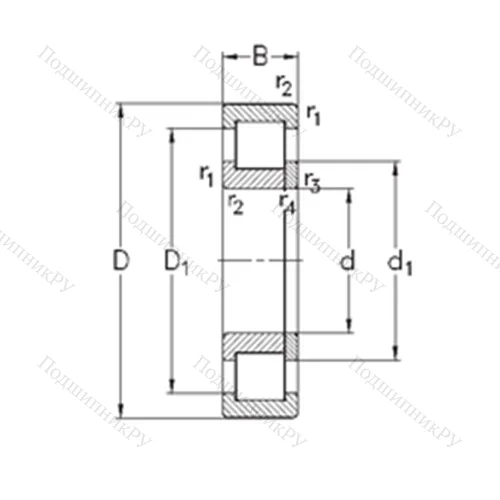 Подшипник роликовый радиальный NUP 212-E-MPA