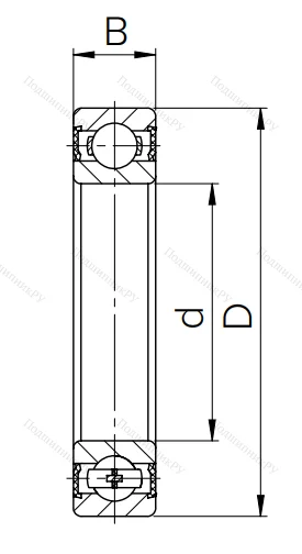 Шариковый однорядный подшипник 180209 (6209 2RS) в Казани