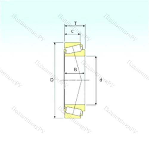Подшипник роликовый радиально-упорный 306/304.8