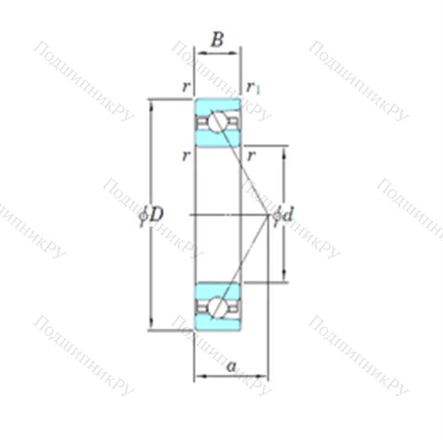 Подшипник шариковый радиально-упорный 3NCHAR 020