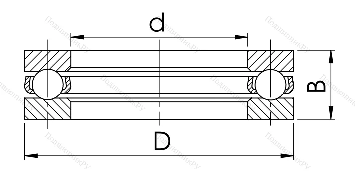 Упорный шариковый подшипник 8101 (51101) в Казани