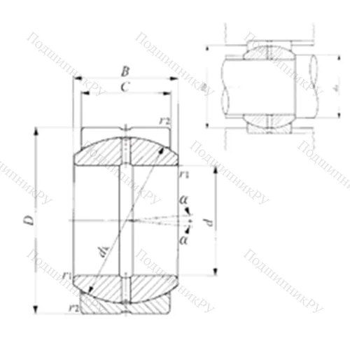 Подшипник скольжения сферический SB 120A от производителя  IKO