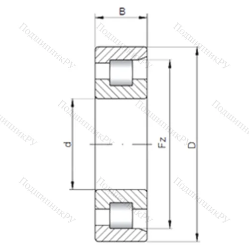 Подшипник роликовый радиальный NF 3320