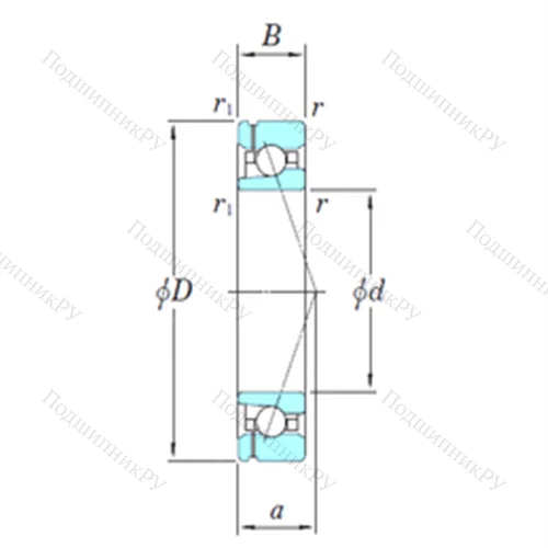 Подшипник шариковый радиально-упорный 3NCHAF 918CA