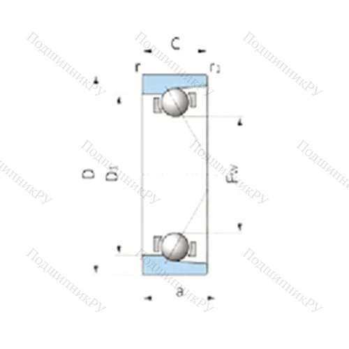 Подшипник шариковый радиально-упорный VTAA 19Z-4