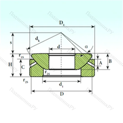 Подшипник скольжения сферический GX 50 S от производителя  ISB