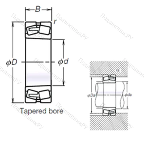 Подшипник роликовый радиальный самоцентрирующийся TL 23056CAKE 4