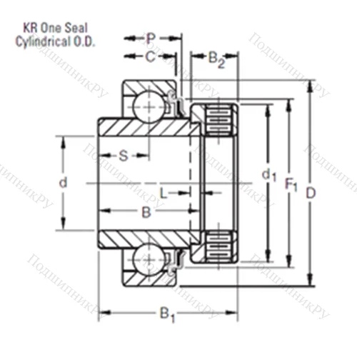 Подшипник шариковый радиальный 1010KR