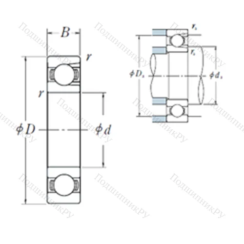 Подшипник шариковый радиальный BL 318