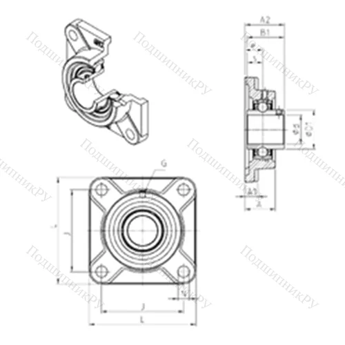 Подшипниковый узел шариковый радиальный UCF 317 от производителя  SNR