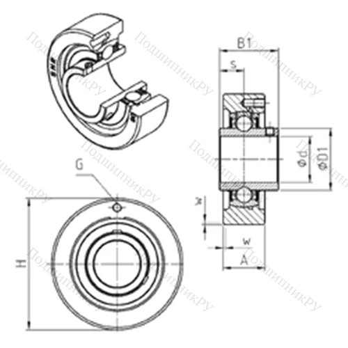 Подшипниковый узел шариковый радиальный UCC 213 от производителя  SNR