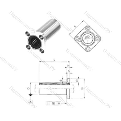 Подшипник шариковый линейный LMK 10L