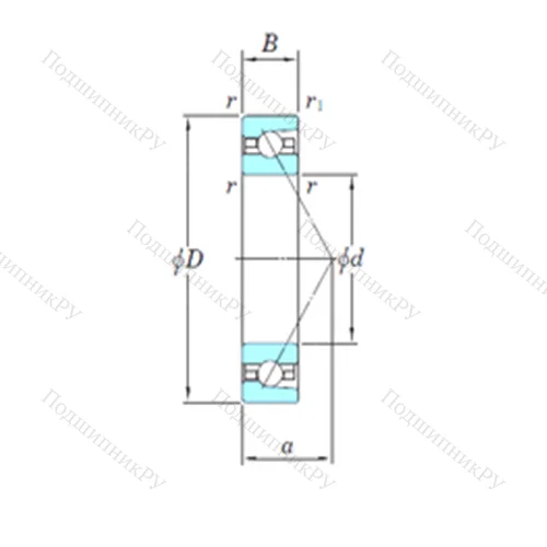 Подшипник шариковый радиально-упорный HAR 915