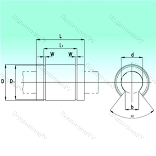 Подшипник шариковый линейный KBO 60125-PP от производителя  NBS