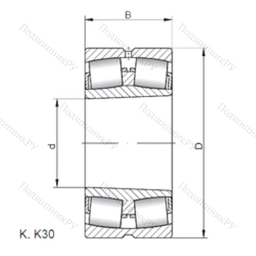 Подшипник роликовый радиальный самоцентрирующийся 24128 K 30W 33 от производителя  ISO