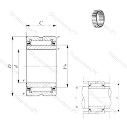 Подшипник игольчатый радиальный TAFI 324730