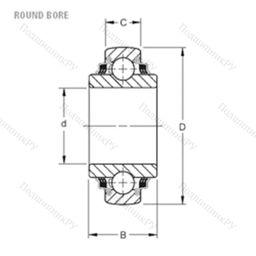 Подшипник шариковый радиальный W 208PPB 23