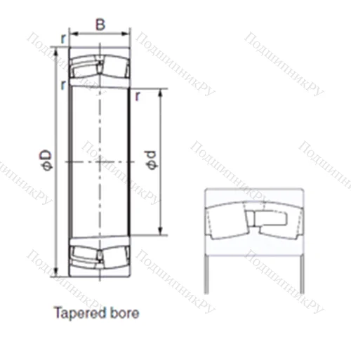 Подшипник роликовый радиальный 21307AXK
