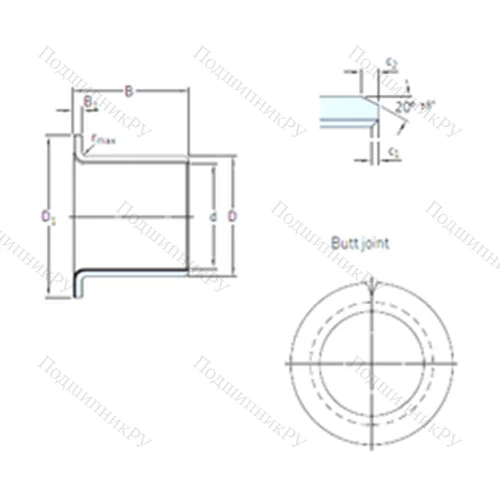 Подшипник скольжения PCMF 141612 E