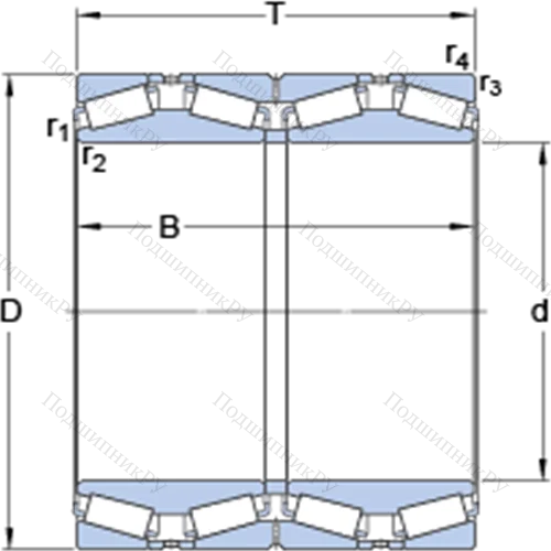 Четырёхрядные конические роликоподшипники конфигурации TQO BT 4B 331226/HA 1 от производителя  SKF Четырёхрядные конические роликоподшипники конфигурации TQO BT 4B 331226/HA 1 от производителя  SKF