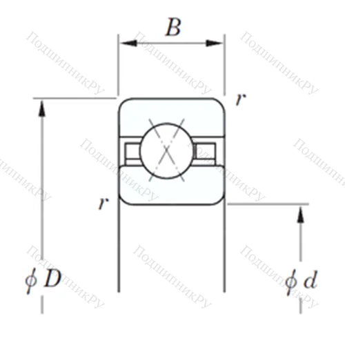 Подшипник шариковый радиально-упорный KGX 040