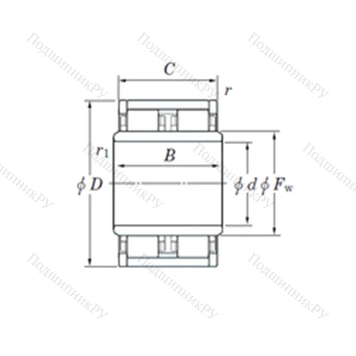 Подшипник роликовый радиальный JC 5