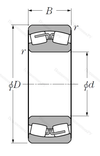 Сферический роликовый подшипник 22234 BD 1 от производителя  NTN