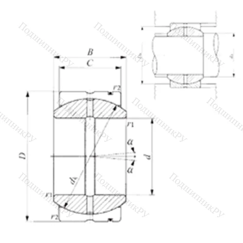 Подшипник скольжения сферический SB 120190105 от производителя  IKO
