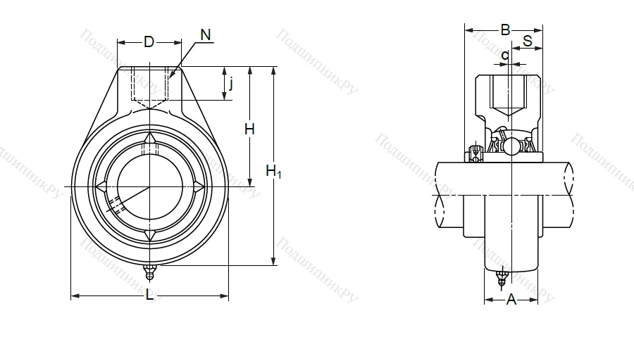 Подшипниковый узел UCHB 207 (UCHA 207) в Казани