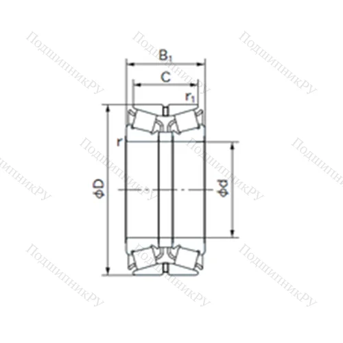 Подшипник роликовый радиально-упорный 400KBE 031